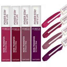 FORFOR Set of 4 Power Stay Non-Transfer & Waterproof Liquid Matte Lipstick - 5 ml each-picture-30