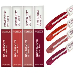FORFOR Set of 4 Power Stay Non-Transfer & Waterproof Liquid Matte Lipstick - 5 ml each-picture-39