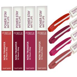 FORFOR Set of 4 Power Stay Non-Transfer & Waterproof Liquid Matte Lipstick - 5 ml each-picture-33