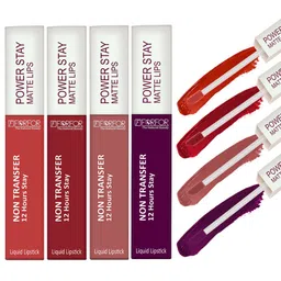 FORFOR Set of 4 Power Stay Non-Transfer & Waterproof Liquid Matte Lipstick - 5 ml each-picture-27