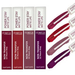 FORFOR Set of 4 Power Stay Non-Transfer & Waterproof Liquid Matte Lipstick - 5 ml each-picture-17