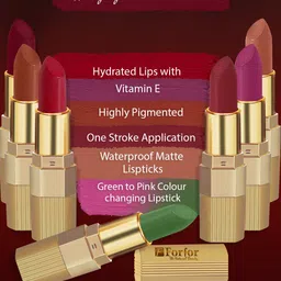 FORFOR Xpression 3Pcs Stick Matte Lipsticks-Red Velvet 303-Cherry Red 304-Natural Pink 305 image 4