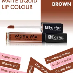 FORFOR Set Of 2 Matte Me Ultra Smooth Liquid Lipsticks - Rose Red+Brown image 3