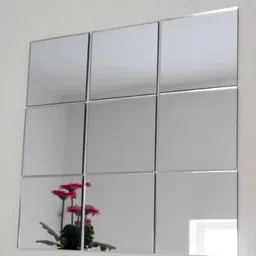 WallDaddy White 9 Pieces Hexagon Mirror Wall Stickers image 1