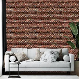 Wallpics Orange Coloured & Brown Printed Self-Adhesive Wall Sticker-image-28