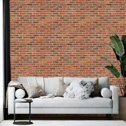 Wallpics Orange & Brown Printed Self-Adhesive Wall Sticker-image-95