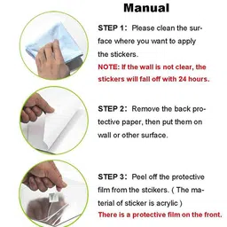 WallDaddy Silver Toned 6 Pieces Self-Adhesive Square Mirror Wall Stickers image 5