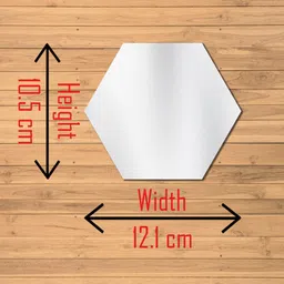 WallDaddy Silver Toned 24 Pieces Hexagon Mirror Wall Stickers image 5