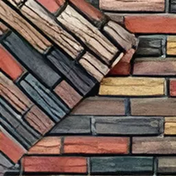 Aura Brown & Grey 3D Printed Self Adhesive Wall Sticker image 1