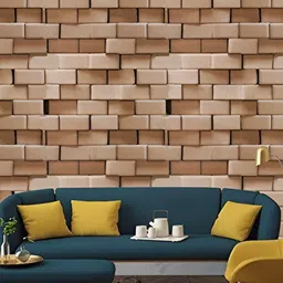 Asian royal Brown Printed Self Adhesive Wall Sticker image 2