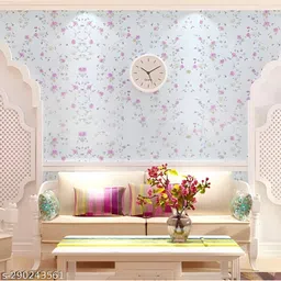 Aura White & Pink 3D Printed Self Adhesive Wall Sticker image 3