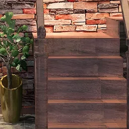 Asian royal Brown & Grey Printed Self-Adhesive Wall Sticker image 5