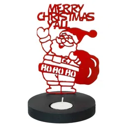 ecraftindia Red Wood Tea Light Candle Holder image 5