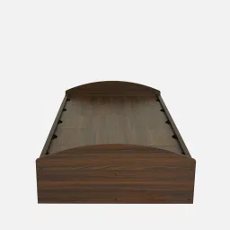 nilkamal Addison Single Size Bed in Classic Walnut Finish with Box Storage image 4