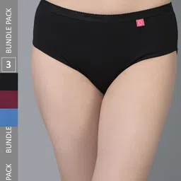 Dollar Missy Pack of 3 Solid Outer Elasticated Hipster Panty MMBB-101S-R3#Z#OE1-PO3-picture-27