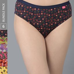 Dollar Missy Pack of 6 Deep Printed Outer Elasticated Hipster Panty MMBB-101P-R3#Z#OE-PO6-picture-15