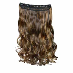 CRIBE Clip-In Curly Ponytail Hair Extension - Golden Highlighting - 24 Inch-picture-40