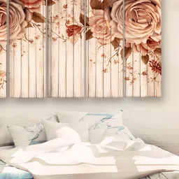 Casperme Brown & Cream 5 Pieces Modern Art Big Wall Painting-image-35