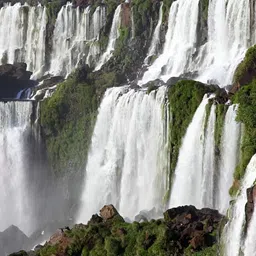 PnF Black & Green Waterfall Wooden Painting Wall Art image 1