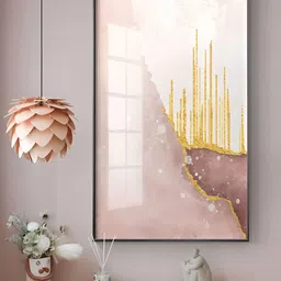THE HANDMADE FLAIR 2 Pcs Pink Abstract Nordic Painting Wall Art-image-63