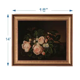 THE VINTAGE ARTISTRY Black Vintage floral painting Wall Art image 5