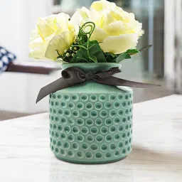Art Street Green & Yellow Artificial Flower With Pot-picture-33