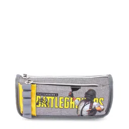 Instabuyz Unisex Kids Grey & Yellow Printed Pen Pencil Case Stationery-picture-45