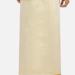 Ramraj Cotton Dhoti with Zari Border image 2