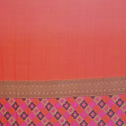 SAADHVI Pack Of 2 Orange & White Printed Georgette Sarees image 4