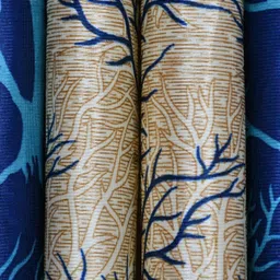 panipat textile hub 213 cm (7 ft) Door Polyester Semi Transparent Curtain (Pack Of 4) image 3