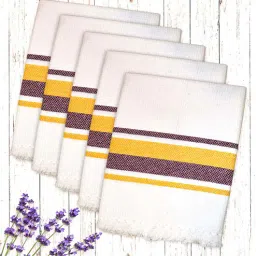 athom living Multicolor Cotton Checkered 215 GSM Bath Towels Pack of 5-picture-33