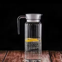 mdnsho Premium Juice and Water Jug Glass Set of 7 Combo(6 Glass 270ml and 1 Jug 1.1L) Jug Glass Set image 2