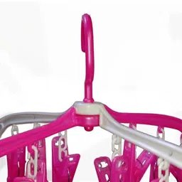 shreehari Cloth Drying Stand Hanger with 12 Clips Plastic Cloth Clips image 3