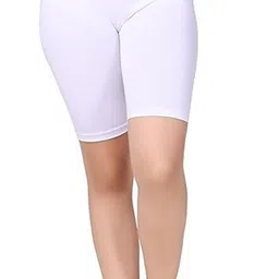 vinaksh Solid Women White Cycling Shorts image 1