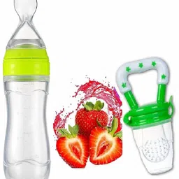 graysee Baby Silicone Food Feeder And Fruit Nibbler Combo Teether and Feeder Teether and Feeder (Blue)- Silicone-picture-18