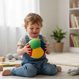 fun kids Single Multicolor Soft Rattle Ball (10 cm) - 10 cm-picture-32