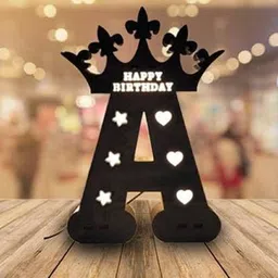 fab2classy "A" Alphabet Wooden LED Table Lamp Table Lamp-picture-28