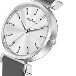 dressberry Polished Perfection – Bold Silver Accent Strap Analog Watch - For Women DB-LR003-SLV-GRY image 5