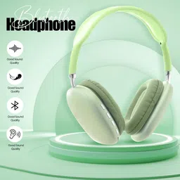 wanzhow Wireless Soft Ear Cushions Headphones with Mic, Deep Bass, Gym & Travel Use Bluetooth Headset image 4