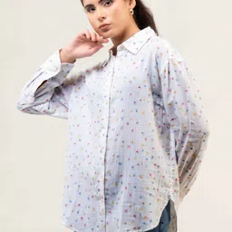 urban sundari Women Regular Fit Printed Spread Collar Casual Shirt image 3