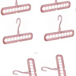 shreejee Pack of 4 Innovative Design 360º Rotating, Multi-Functional 9 Holes Hanger X4.31 Door Hanger image 3