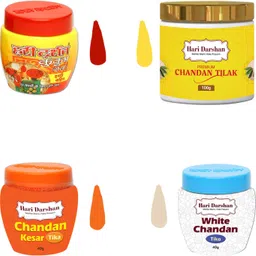 hari darshan Premium Combo Chandan Tika | Premium Tilak| Kesar Tika | Kumkum Roli Tika | White Tika – Pack of 4-picture-13