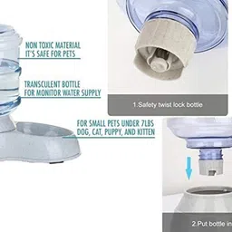 vyatirang Dog Water Dispenser Automatic for Dogs and Cats Feeding Bowl for Pets Plastic Pet Bowl image 4