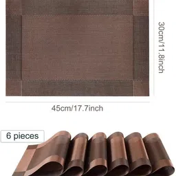 met Rectangular Pack of 6 Table Placemat image 3