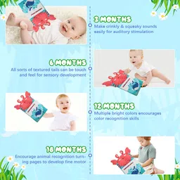 serplex 3D Hand Puppet Cloth Book Toys for Babies 6 to 12 Months Montessori Sensory Book image 3