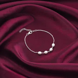 giva Sterling Silver Pearl Rhodium Bracelet-picture-10