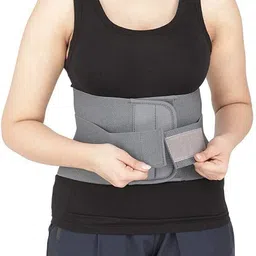 afcycare Lumbo Sacral Support Belt (Waist & Back Support) for Men & Women Grey - Single Back / Lumbar Support image 2