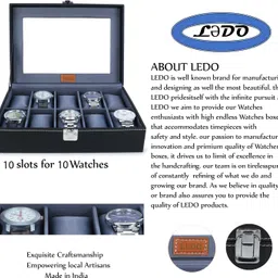 ledo Watch Box Case Organizer for Men and Women with Transparent Look Display Holder Watch Box image 5