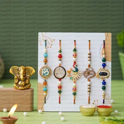 dreamica Designer DRM-RAKHI-5064 Assorted Rakhi Set-picture-22