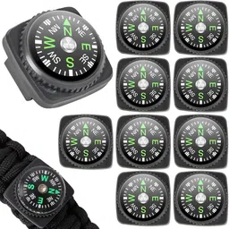 zorbes Liquid Filled Hard Shell Button Compass Set for Survival Band Paracord Bracelet Compass image 1